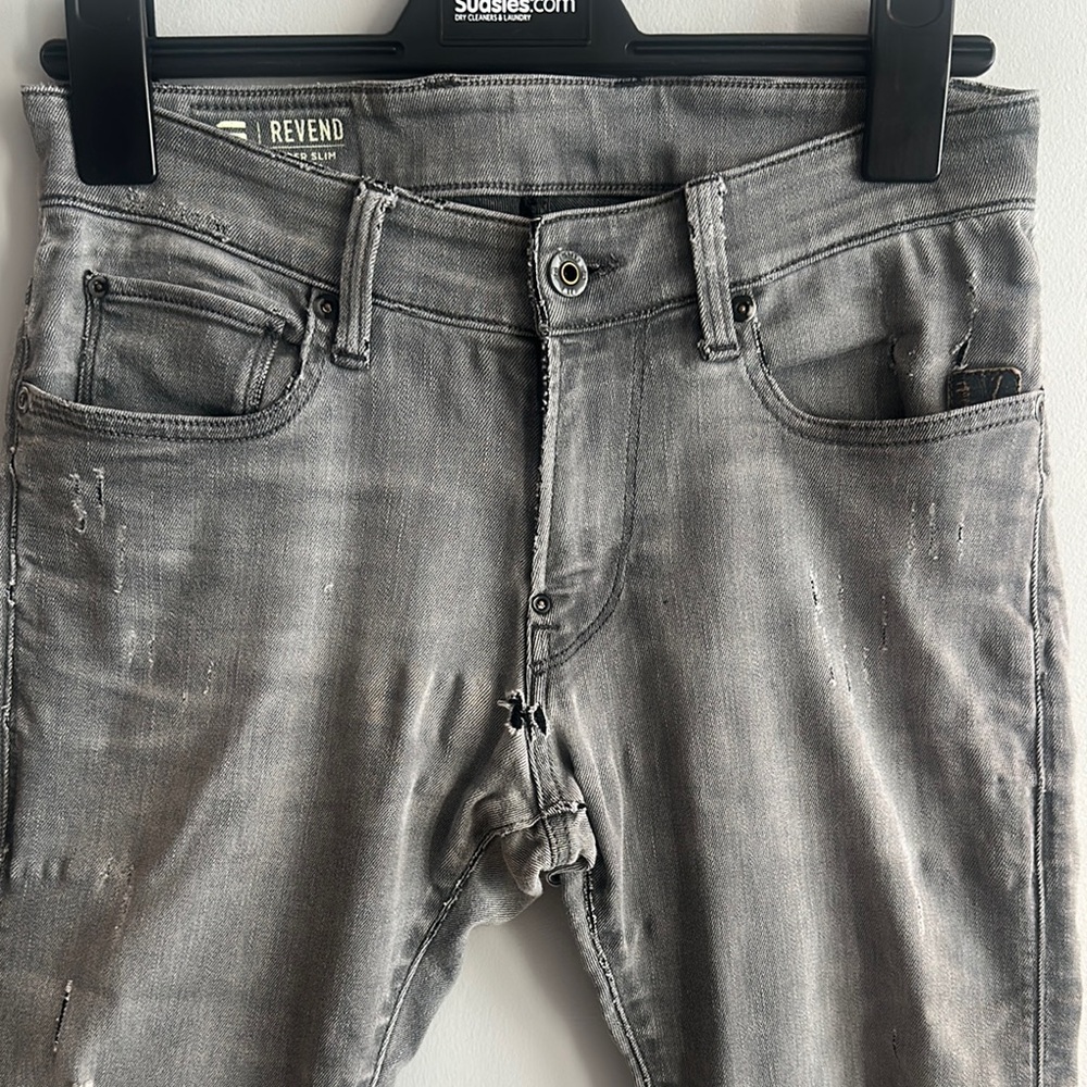 G-Star RAW Revend Super Slim Grey Jeans Size 29/32 Great Condition